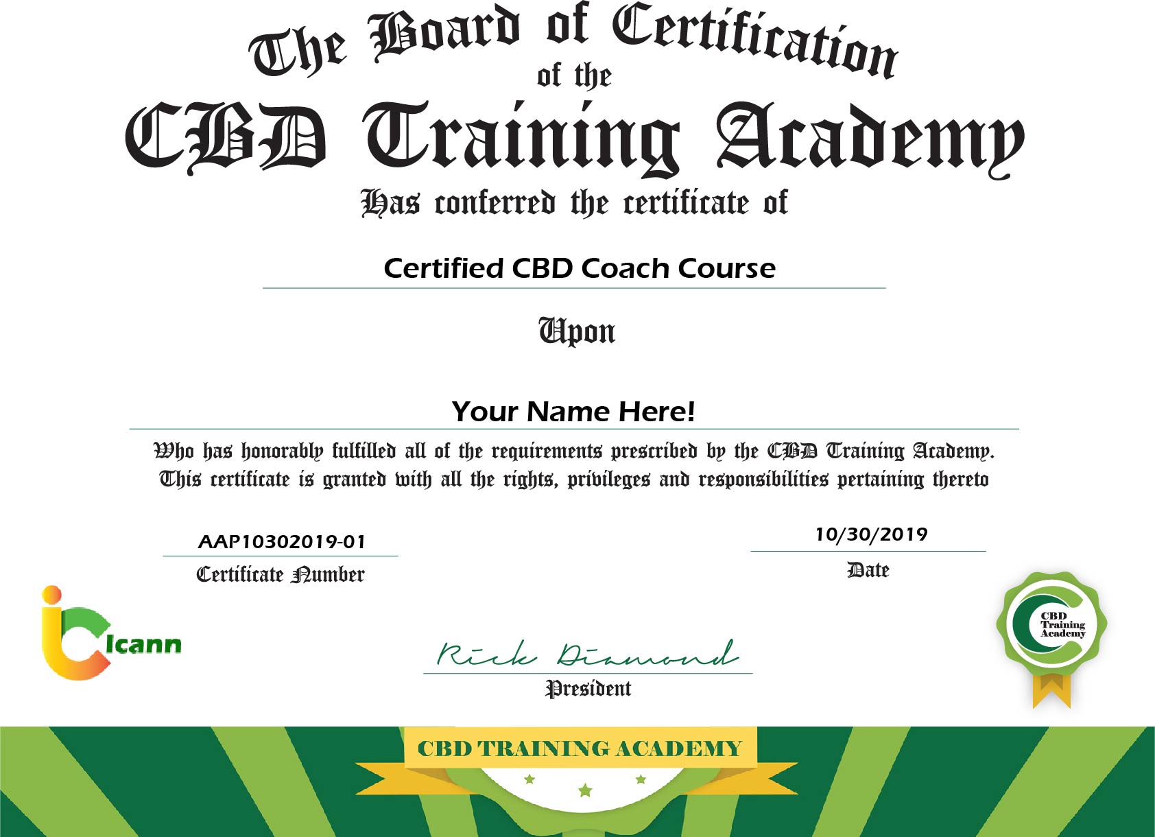 Why Certification? CBD Training Academy